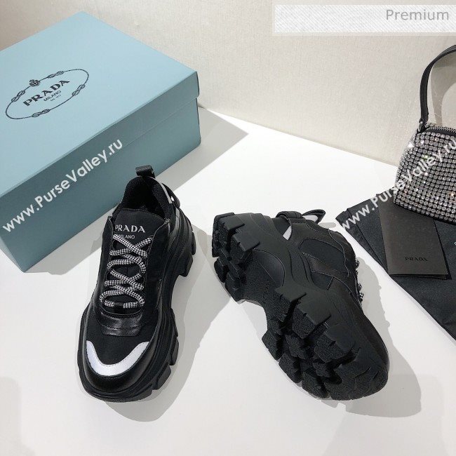 Prada Block Sneakers Black/Silver 2020 (MD-020061507)