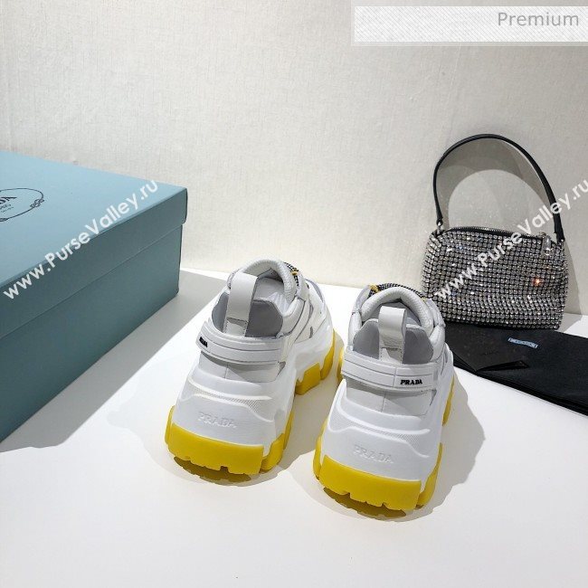 Prada Block Sneakers White/Silver/Yellow 2020 (MD-20061509)