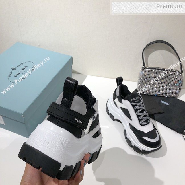 Prada Block Sneakers Black/Silver/White 2020 (MD-20061510)