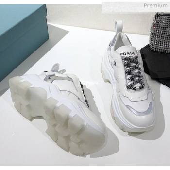 Prada Block Sneakers White/Silver 2020 (MD-20061511)