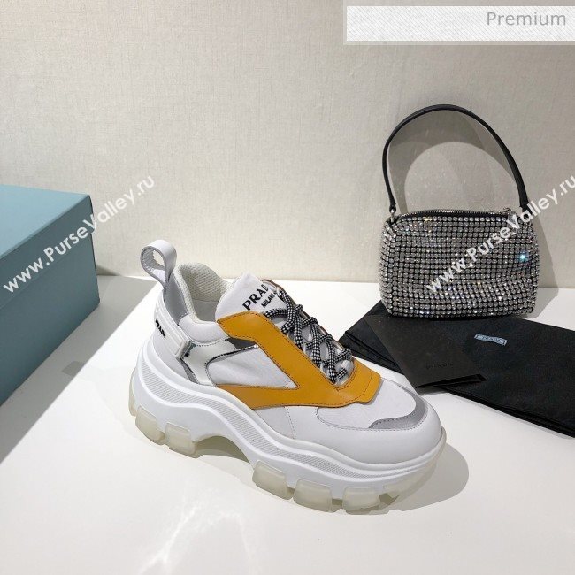 Prada Block Sneakers Yellow/Silver/White 2020 (MD-20061515)