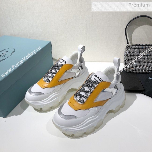 Prada Block Sneakers Yellow/Silver/White 2020 (MD-20061515)