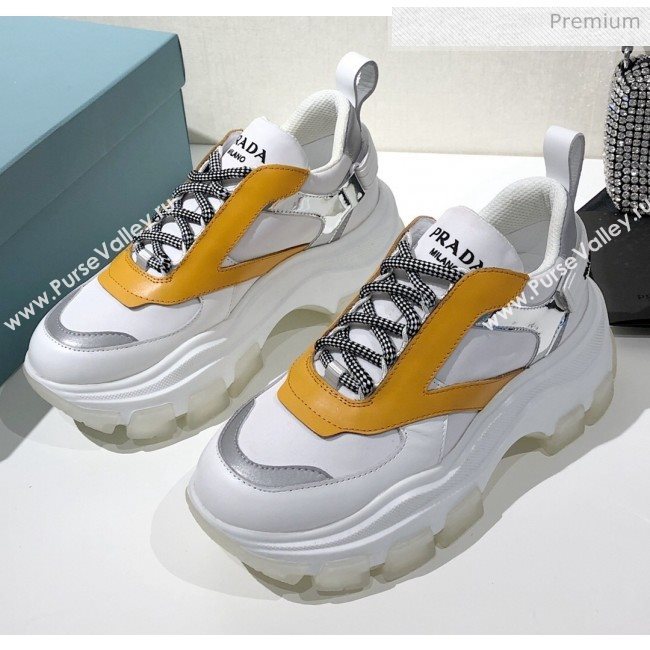 Prada Block Sneakers Yellow/Silver/White 2020 (MD-20061515)