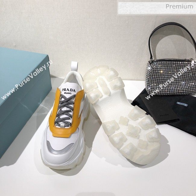 Prada Block Sneakers Yellow/Silver/White 2020 (MD-20061515)