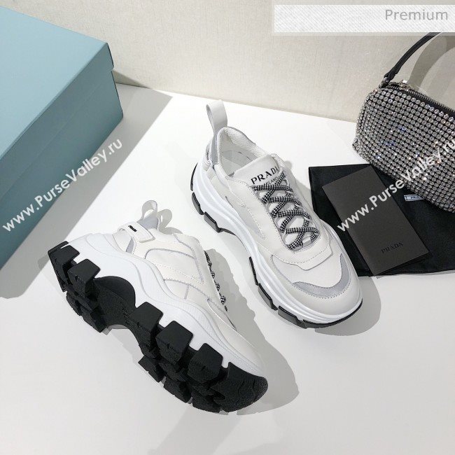 Prada Block Sneakers Silver/White/Black 2020 (MD-20061516)