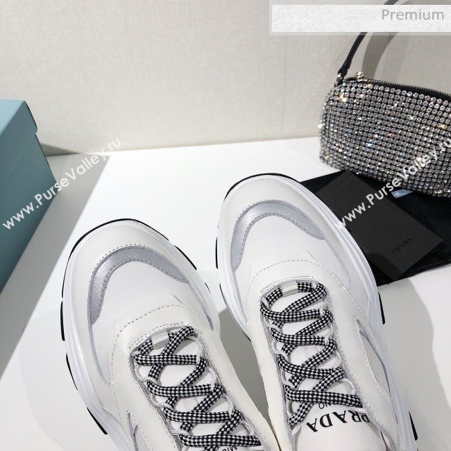 Prada Block Sneakers Silver/White/Black 2020 (MD-20061516)