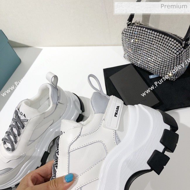 Prada Block Sneakers Silver/White/Black 2020 (MD-20061516)