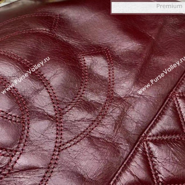 Chanel Quilted Waxy Calfskin Shopping Bag Burgundy 2020 (JY-20061518)