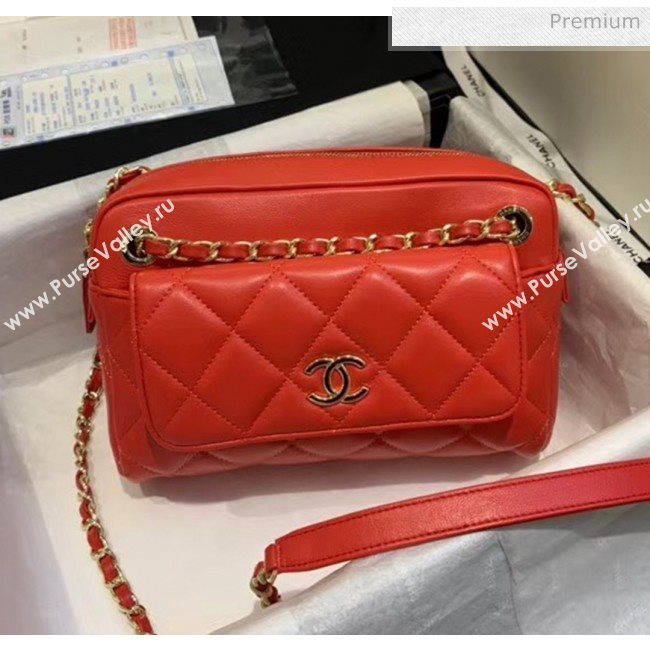 Chanel Small Camera Case in Lambskin AS1367 Red 2020 (JY-20061533)