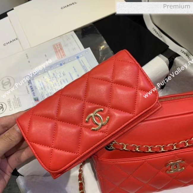 Chanel Small Camera Case in Lambskin AS1367 Red 2020 (JY-20061533)