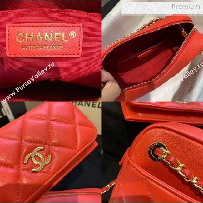 Chanel Small Camera Case in Lambskin AS1367 Red 2020 (JY-20061533)