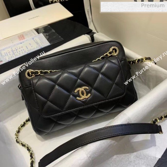 Chanel Small Camera Case in Lambskin AS1367 Black 2020 (JY-20061534)