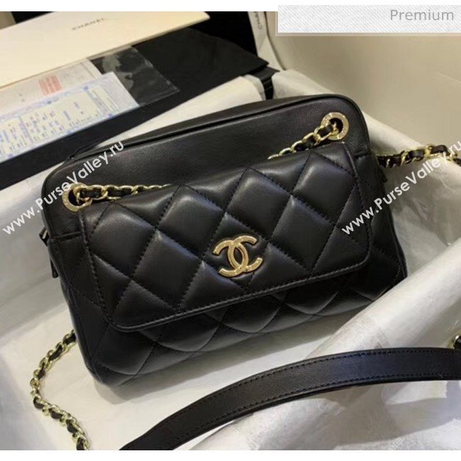 Chanel Small Camera Case in Lambskin AS1367 Black 2020 (JY-20061534)