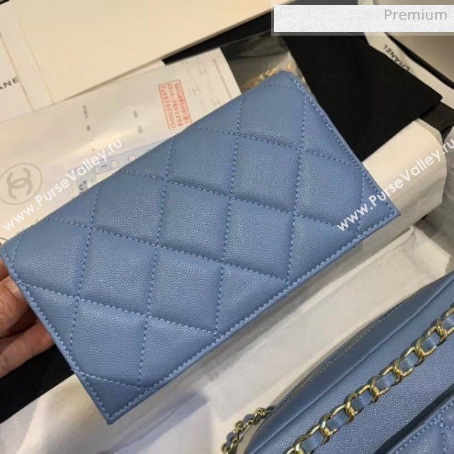 Chanel Small Camera Case in Grained Calfskin AS1367 Denim Blue 2020 (JY-20061536)