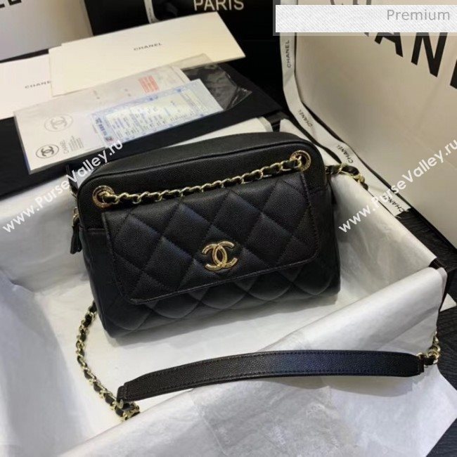 Chanel Small Camera Case in Grained Calfskin AS1367 Black 2020 (JY-20061537)