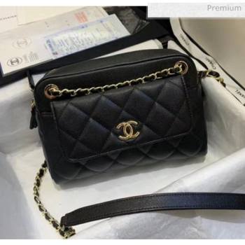Chanel Small Camera Case in Grained Calfskin AS1367 Black 2020 (JY-20061537)