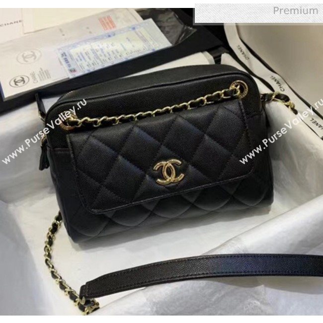 Chanel Small Camera Case in Grained Calfskin AS1367 Black 2020 (JY-20061537)