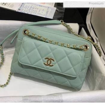 Chanel Small Camera Case in Grained Calfskin AS1367 Green 2020 (JY-20061538)