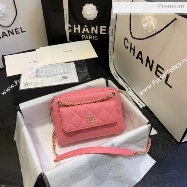 Chanel Small Camera Case in Grained Calfskin AS1367 Pink 2020 (JY-20061539)