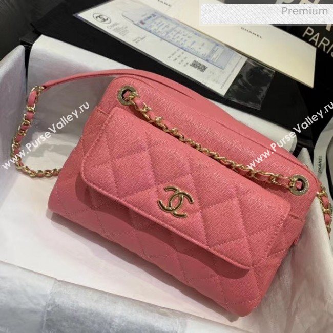 Chanel Small Camera Case in Grained Calfskin AS1367 Pink 2020 (JY-20061539)