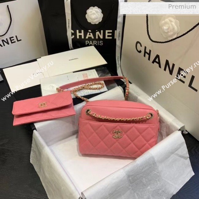 Chanel Small Camera Case in Grained Calfskin AS1367 Pink 2020 (JY-20061539)