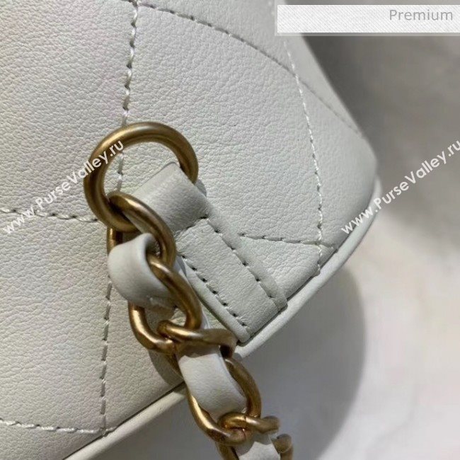 Chanel Calfskin Bucket Backpack With Round Handle AS1362 White 2020 (JY-20061540)