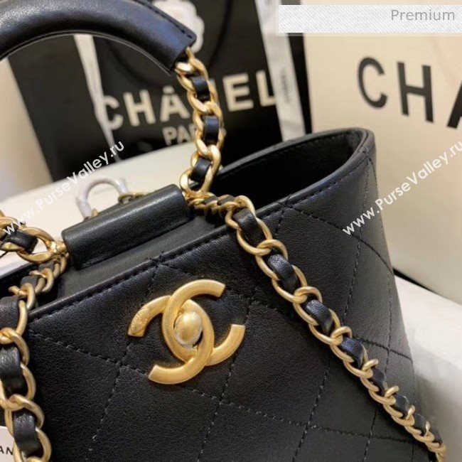 Chanel Calfskin Bucket Backpack With Round Handle AS1362 Black 2020 (JY-20061541)