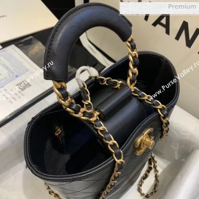 Chanel Calfskin Bucket Backpack With Round Handle AS1362 Black 2020 (JY-20061541)