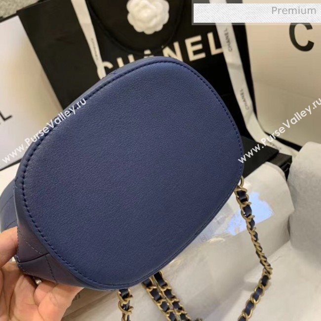 Chanel Calfskin Bucket Backpack With Round Handle AS1362 Blue 2020 (JY-20061542)