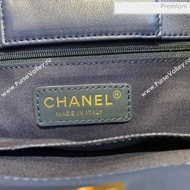 Chanel Calfskin Bucket Backpack With Round Handle AS1362 Blue 2020 (JY-20061542)