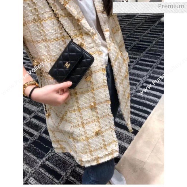 Chanel Quilted Lambskin Waist Bag With Metal Ball AP1465 Black 2020 (JY-20061543)