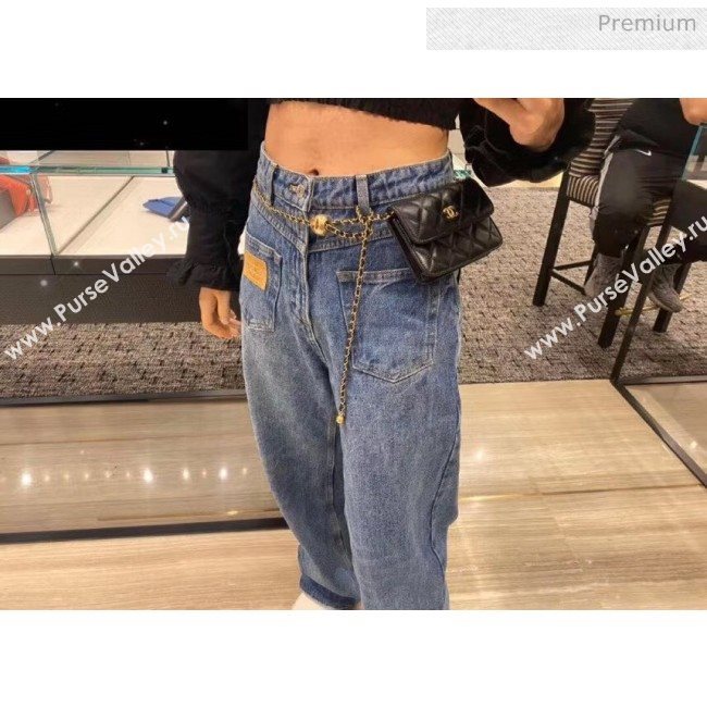 Chanel Quilted Lambskin Waist Bag With Metal Ball AP1465 Black 2020 (JY-20061543)