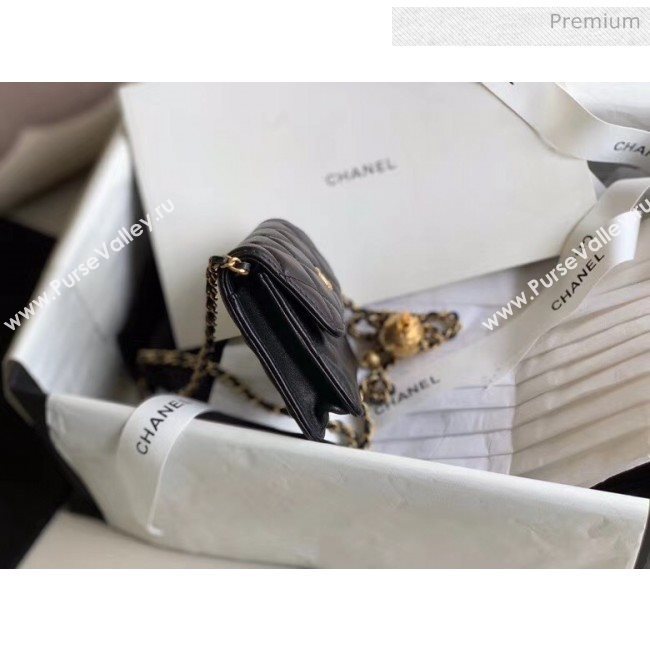 Chanel Quilted Lambskin Waist Bag With Metal Ball AP1465 Black 2020 (JY-20061543)
