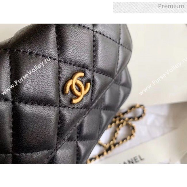 Chanel Quilted Lambskin Waist Bag With Metal Ball AP1465 Black 2020 (JY-20061543)