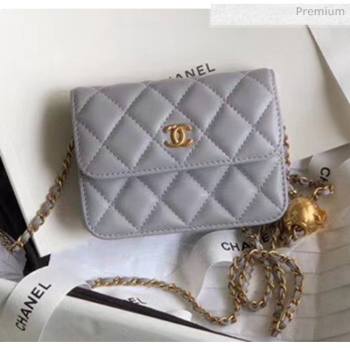 Chanel Quilted Lambskin Waist Bag With Metal Ball AP1465 Grey 2020 (JY-20061544)