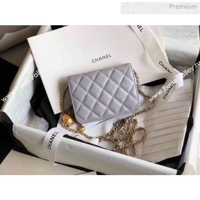 Chanel Quilted Lambskin Waist Bag With Metal Ball AP1465 Grey 2020 (JY-20061544)