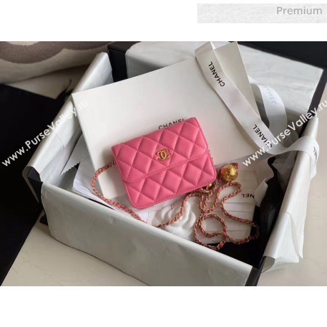 Chanel Quilted Lambskin Waist Bag With Metal Ball AP1465 Pink 2020 (JY-20061547)