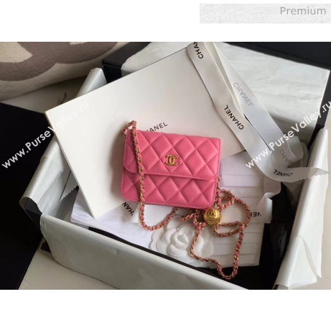 Chanel Quilted Lambskin Waist Bag With Metal Ball AP1465 Pink 2020 (JY-20061547)