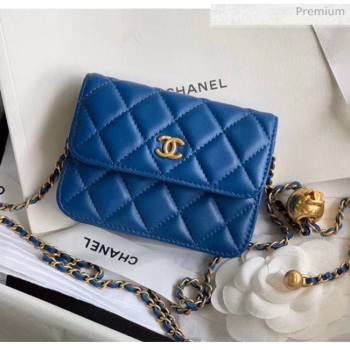Chanel Quilted Lambskin Waist Bag With Metal Ball AP1465 Blue 2020 (JY-20061548)