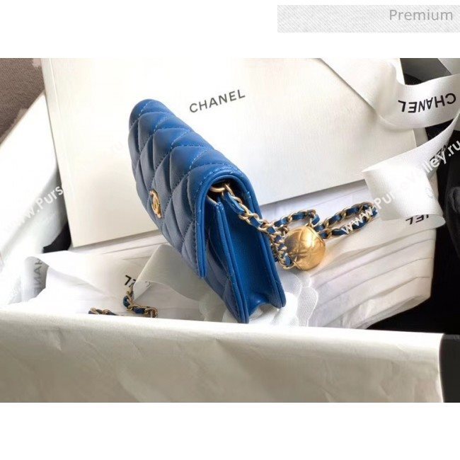 Chanel Quilted Lambskin Waist Bag With Metal Ball AP1465 Blue 2020 (JY-20061548)