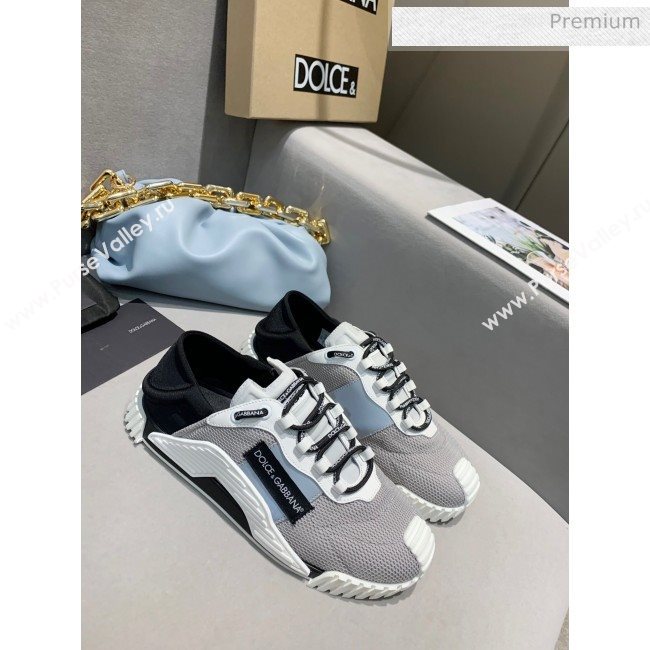 Dolce & Gabbana NS1 SLIP ON Sneakers in Mixed Materials Grey/White 2020(For Women and Men) (MD-20061622)