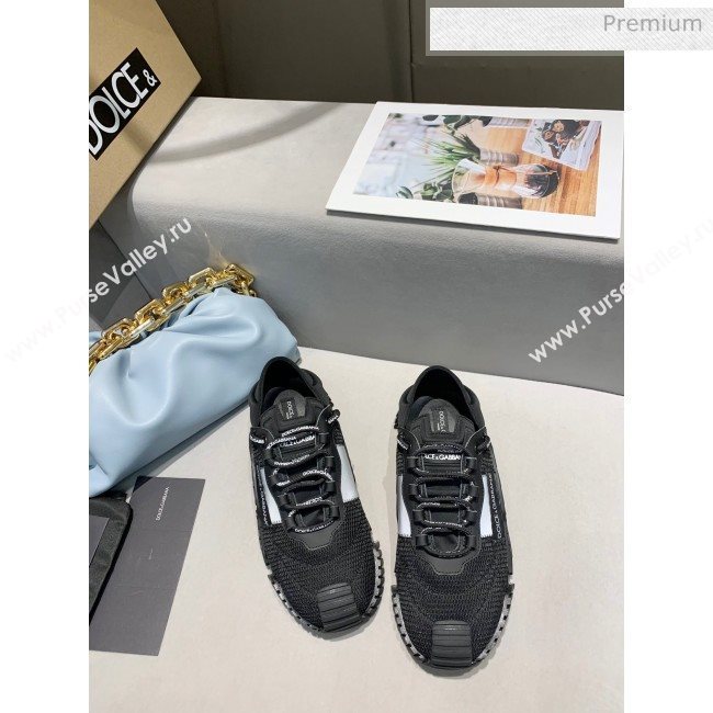 Dolce & Gabbana NS1 SLIP ON Sneakers in Mixed Materials Black 2020(For Women and Men) (MD-20061624)