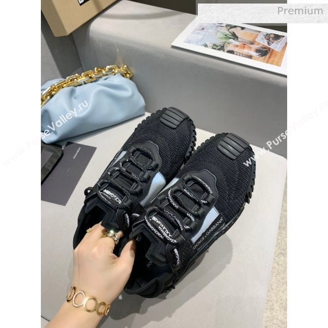 Dolce & Gabbana NS1 SLIP ON Sneakers in Mixed Materials Black 2020(For Women and Men) (MD-20061624)