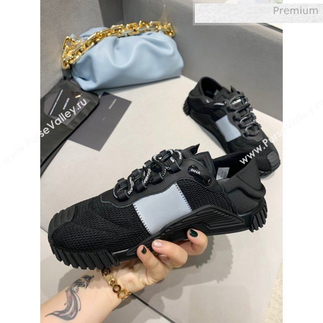 Dolce & Gabbana NS1 SLIP ON Sneakers in Mixed Materials Black 2020(For Women and Men) (MD-20061624)