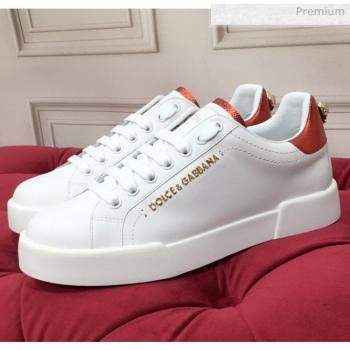 Dolce & Gabbana PORTOFINO Sneakers In Calfskin With Lettering White 2020(For Women and Men) (MD-20061625)