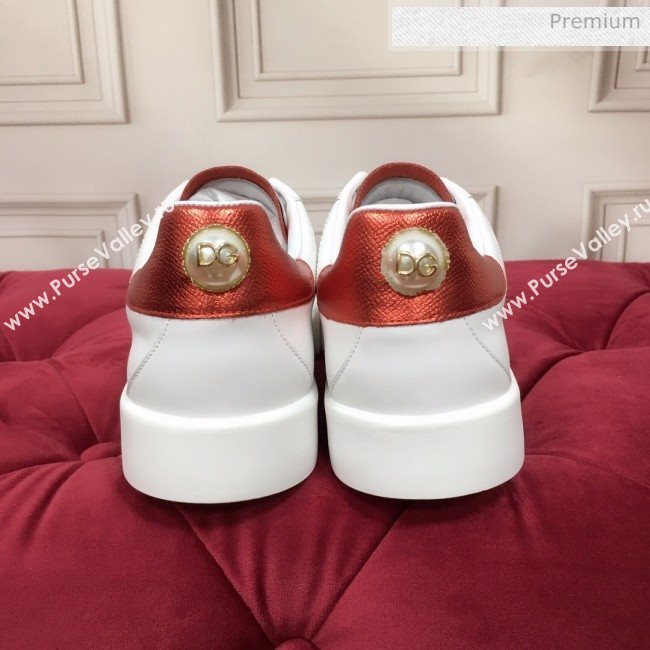 Dolce & Gabbana PORTOFINO Sneakers In Calfskin With Lettering White 2020(For Women and Men) (MD-20061625)