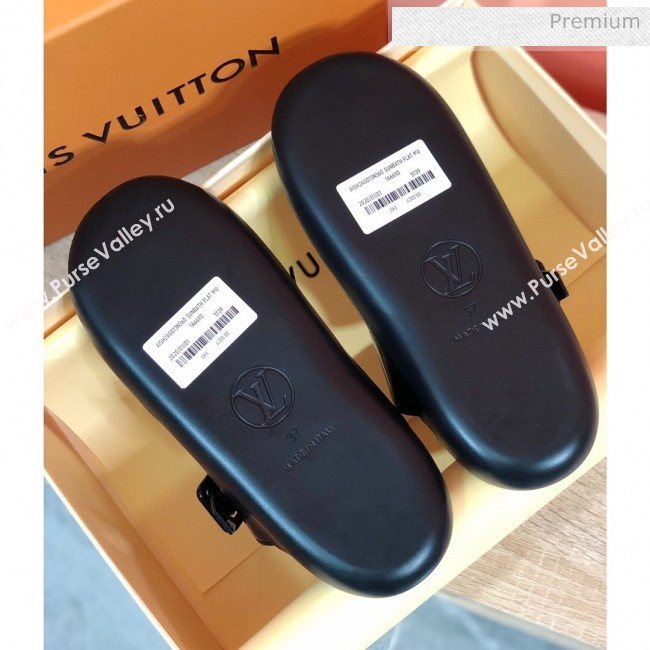 Louis Vuitton SUNBATH Flat Mules Sandals 1A66XD Black 2020 (MD-20061537)