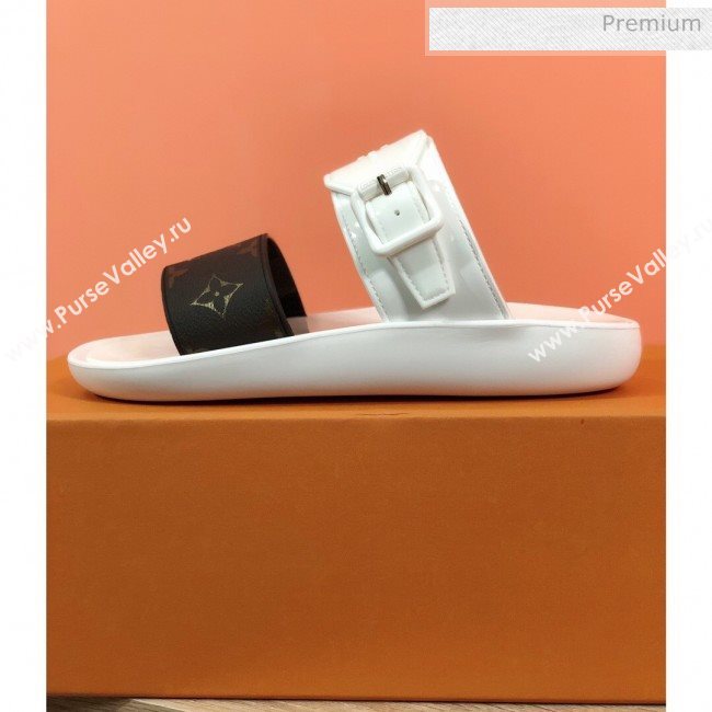 Louis Vuitton SUNBATH Flat Mules Sandals 1A66XD White 2020 (MD-20061638)