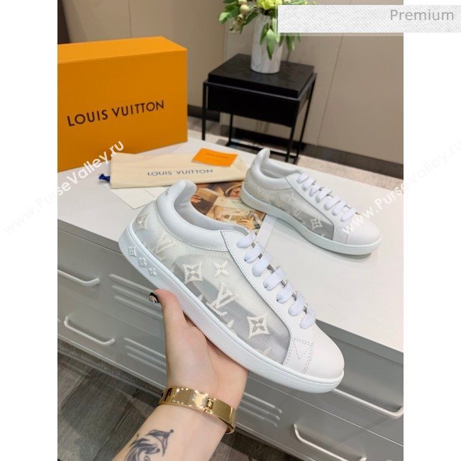 Louis Vuitton LUXEMBOURG Trainers Sneakers in Transparent Textile White 2020（For Women And Men） (MD-2006178)