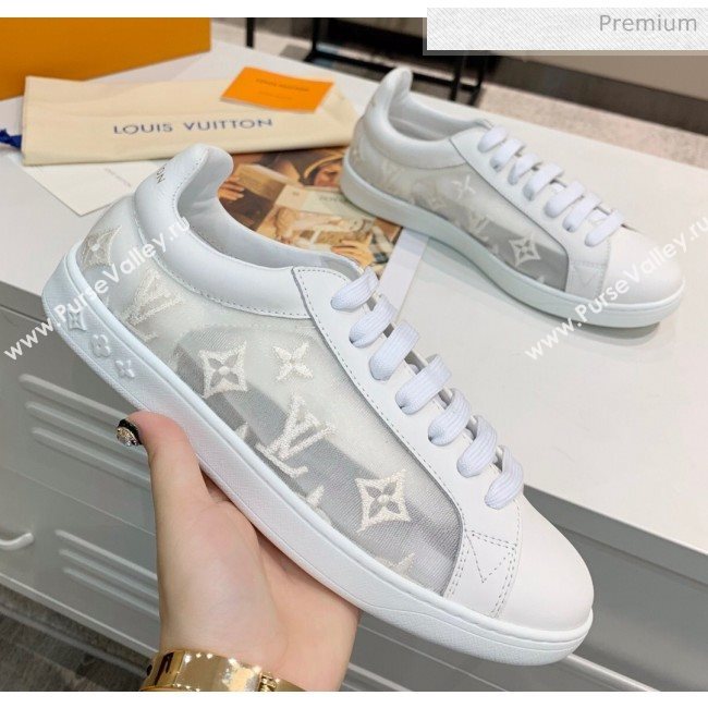 Louis Vuitton LUXEMBOURG Trainers Sneakers in Transparent Textile White 2020（For Women And Men） (MD-2006178)
